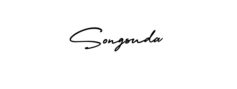 Use a signature maker to create a handwritten signature online. With this signature software, you can design (AmerikaSignatureDemo-Regular) your own signature for name Songsuda. Songsuda signature style 3 images and pictures png