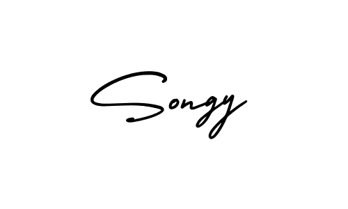 Use a signature maker to create a handwritten signature online. With this signature software, you can design (AmerikaSignatureDemo-Regular) your own signature for name Songy. Songy signature style 3 images and pictures png