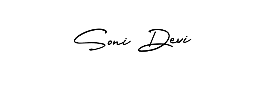 Similarly AmerikaSignatureDemo-Regular is the best handwritten signature design. Signature creator online .You can use it as an online autograph creator for name Soni Devi. Soni Devi signature style 3 images and pictures png