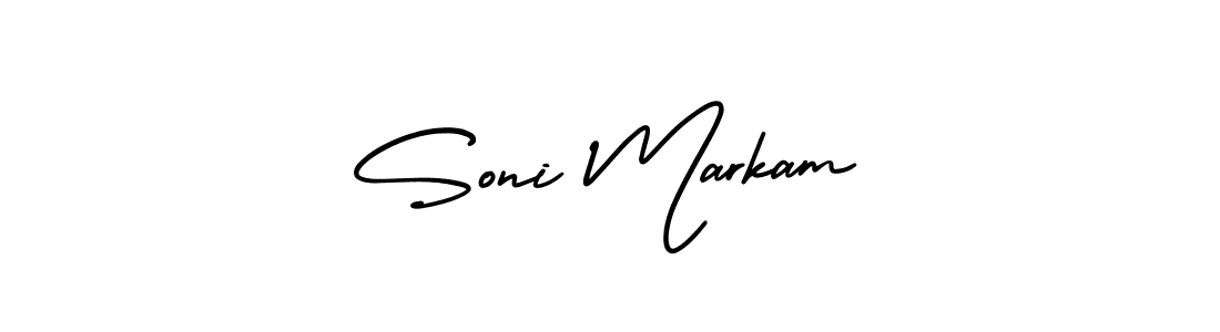Also we have Soni Markam name is the best signature style. Create professional handwritten signature collection using AmerikaSignatureDemo-Regular autograph style. Soni Markam signature style 3 images and pictures png