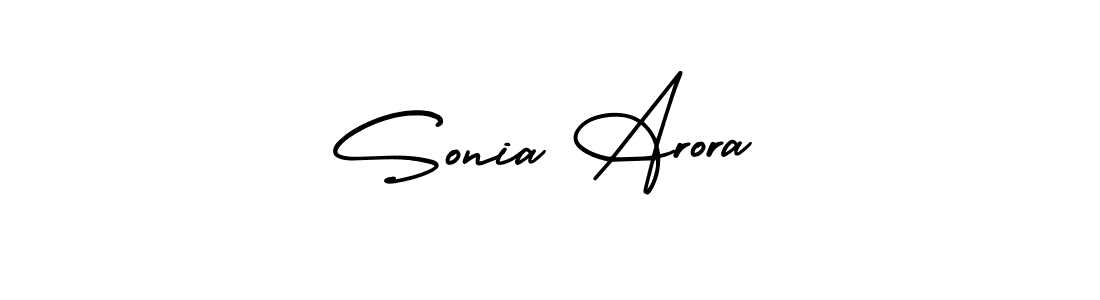 It looks lik you need a new signature style for name Sonia Arora. Design unique handwritten (AmerikaSignatureDemo-Regular) signature with our free signature maker in just a few clicks. Sonia Arora signature style 3 images and pictures png