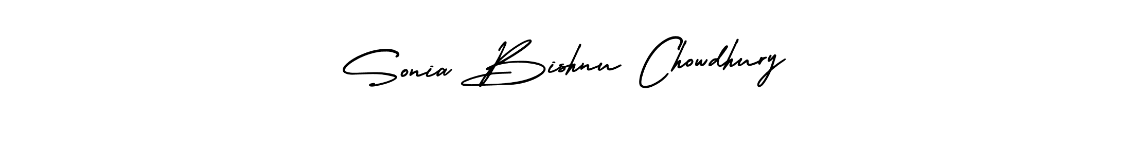 The best way (AmerikaSignatureDemo-Regular) to make a short signature is to pick only two or three words in your name. The name Sonia Bishnu Chowdhury include a total of six letters. For converting this name. Sonia Bishnu Chowdhury signature style 3 images and pictures png