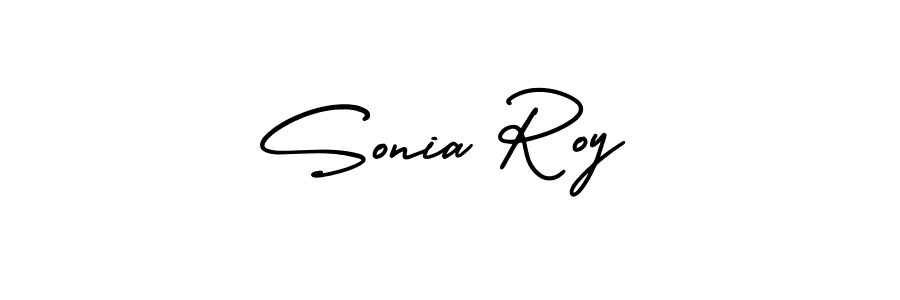 Make a short Sonia Roy signature style. Manage your documents anywhere anytime using AmerikaSignatureDemo-Regular. Create and add eSignatures, submit forms, share and send files easily. Sonia Roy signature style 3 images and pictures png