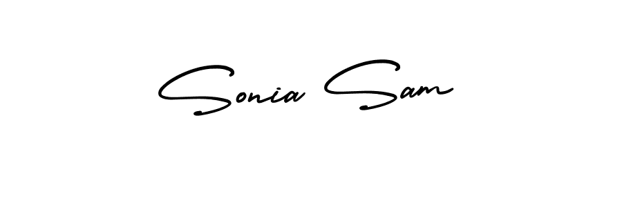 Also You can easily find your signature by using the search form. We will create Sonia Sam name handwritten signature images for you free of cost using AmerikaSignatureDemo-Regular sign style. Sonia Sam signature style 3 images and pictures png