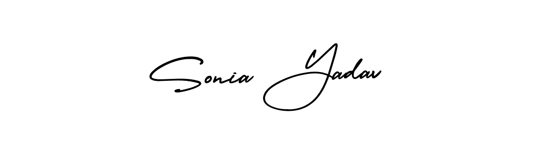 Design your own signature with our free online signature maker. With this signature software, you can create a handwritten (AmerikaSignatureDemo-Regular) signature for name Sonia Yadav. Sonia Yadav signature style 3 images and pictures png