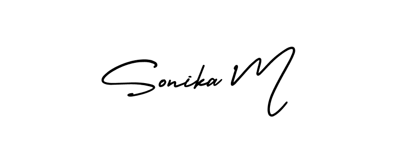 Once you've used our free online signature maker to create your best signature AmerikaSignatureDemo-Regular style, it's time to enjoy all of the benefits that Sonika M name signing documents. Sonika M signature style 3 images and pictures png