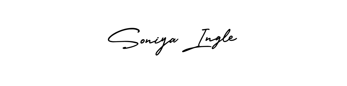 Design your own signature with our free online signature maker. With this signature software, you can create a handwritten (AmerikaSignatureDemo-Regular) signature for name Soniya Ingle. Soniya Ingle signature style 3 images and pictures png