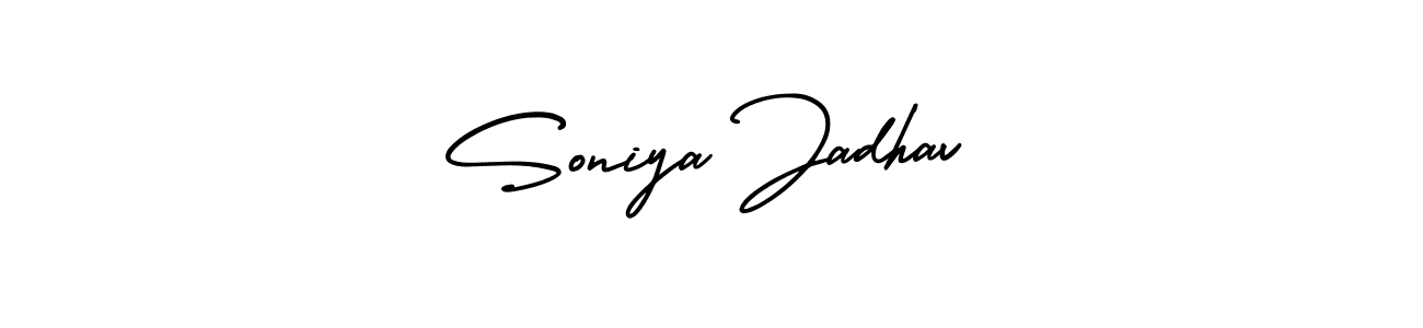 Check out images of Autograph of Soniya Jadhav name. Actor Soniya Jadhav Signature Style. AmerikaSignatureDemo-Regular is a professional sign style online. Soniya Jadhav signature style 3 images and pictures png