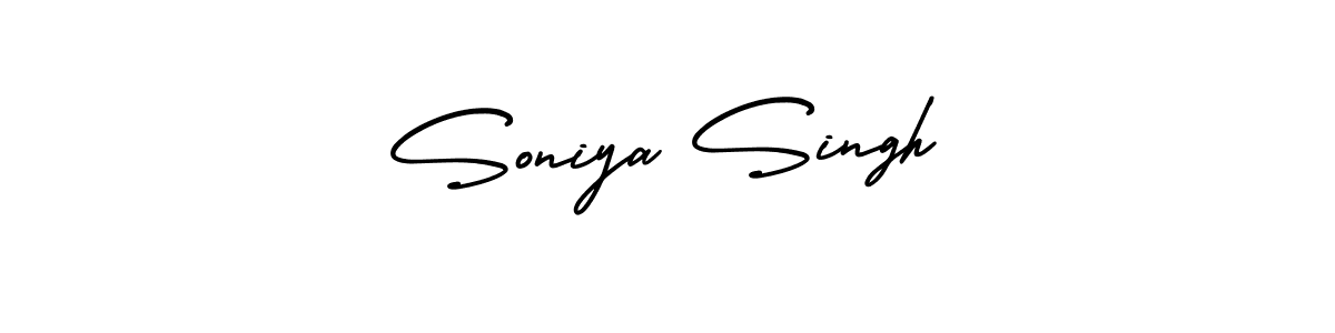 Soniya Singh stylish signature style. Best Handwritten Sign (AmerikaSignatureDemo-Regular) for my name. Handwritten Signature Collection Ideas for my name Soniya Singh. Soniya Singh signature style 3 images and pictures png