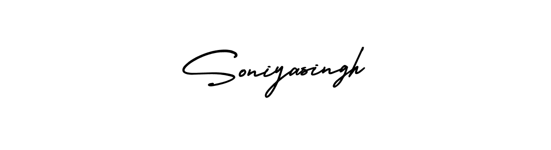 Make a beautiful signature design for name Soniyasingh. With this signature (AmerikaSignatureDemo-Regular) style, you can create a handwritten signature for free. Soniyasingh signature style 3 images and pictures png