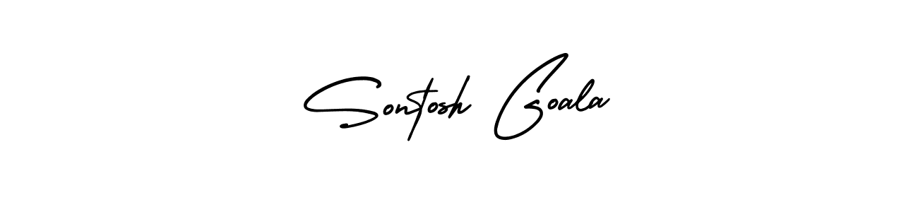 Design your own signature with our free online signature maker. With this signature software, you can create a handwritten (AmerikaSignatureDemo-Regular) signature for name Sontosh Goala. Sontosh Goala signature style 3 images and pictures png