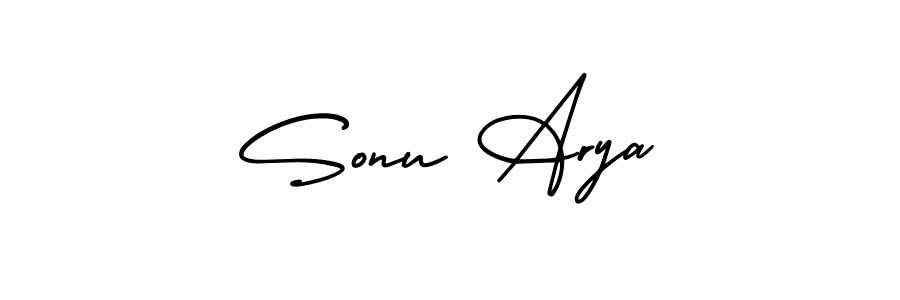Make a beautiful signature design for name Sonu Arya. Use this online signature maker to create a handwritten signature for free. Sonu Arya signature style 3 images and pictures png