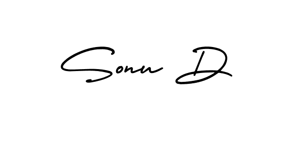 Use a signature maker to create a handwritten signature online. With this signature software, you can design (AmerikaSignatureDemo-Regular) your own signature for name Sonu D. Sonu D signature style 3 images and pictures png