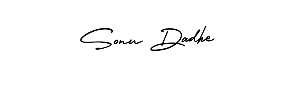 It looks lik you need a new signature style for name Sonu Dadhe. Design unique handwritten (AmerikaSignatureDemo-Regular) signature with our free signature maker in just a few clicks. Sonu Dadhe signature style 3 images and pictures png