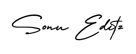 Create an unforgettable impression when signing with Sonu Editz name styled in AmerikaSignatureDemo-Regular typography. 100% free online generator. Sonu Editz signature style 3 images and pictures png