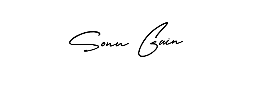 This is the best signature style for the Sonu Gain name. Also you like these signature font (AmerikaSignatureDemo-Regular). Mix name signature. Sonu Gain signature style 3 images and pictures png