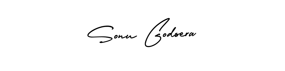 How to make Sonu Godsera name signature. Use AmerikaSignatureDemo-Regular style for creating short signs online. This is the latest handwritten sign. Sonu Godsera signature style 3 images and pictures png