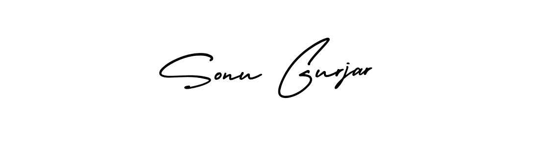 The best way (AmerikaSignatureDemo-Regular) to make a short signature is to pick only two or three words in your name. The name Sonu Gurjar include a total of six letters. For converting this name. Sonu Gurjar signature style 3 images and pictures png