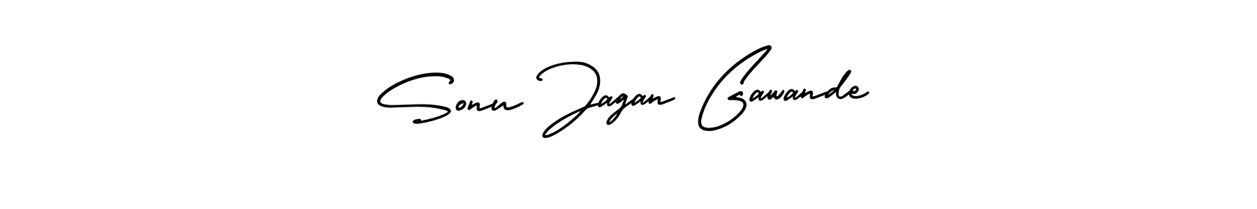 How to make Sonu Jagan Gawande name signature. Use AmerikaSignatureDemo-Regular style for creating short signs online. This is the latest handwritten sign. Sonu Jagan Gawande signature style 3 images and pictures png