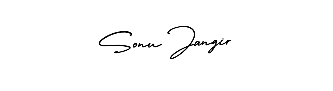 This is the best signature style for the Sonu Jangir name. Also you like these signature font (AmerikaSignatureDemo-Regular). Mix name signature. Sonu Jangir signature style 3 images and pictures png