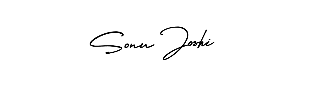 Design your own signature with our free online signature maker. With this signature software, you can create a handwritten (AmerikaSignatureDemo-Regular) signature for name Sonu Joshi. Sonu Joshi signature style 3 images and pictures png