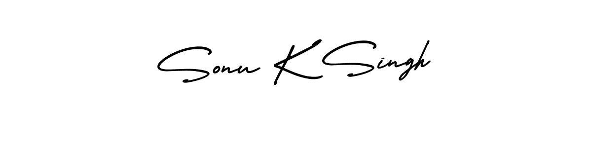 Create a beautiful signature design for name Sonu K Singh. With this signature (AmerikaSignatureDemo-Regular) fonts, you can make a handwritten signature for free. Sonu K Singh signature style 3 images and pictures png