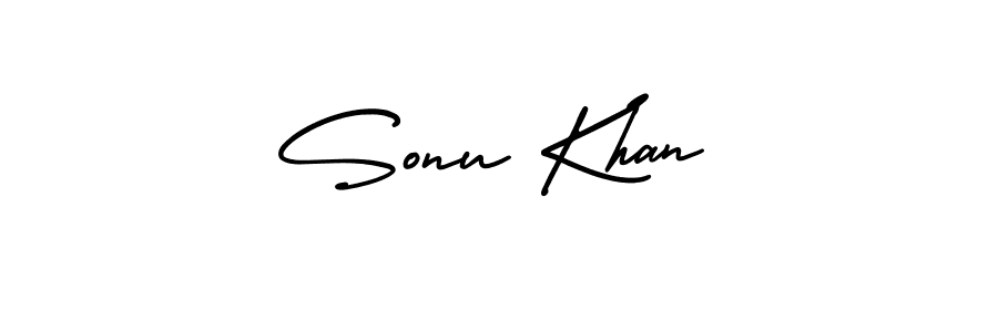 Design your own signature with our free online signature maker. With this signature software, you can create a handwritten (AmerikaSignatureDemo-Regular) signature for name Sonu Khan. Sonu Khan signature style 3 images and pictures png