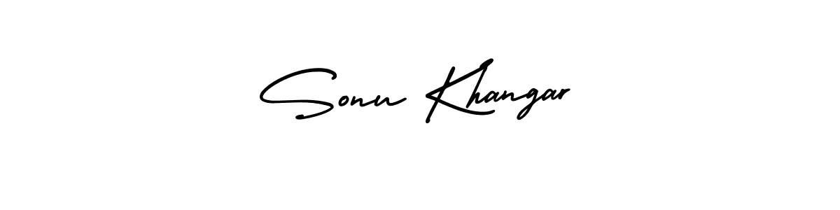 Make a beautiful signature design for name Sonu Khangar. With this signature (AmerikaSignatureDemo-Regular) style, you can create a handwritten signature for free. Sonu Khangar signature style 3 images and pictures png