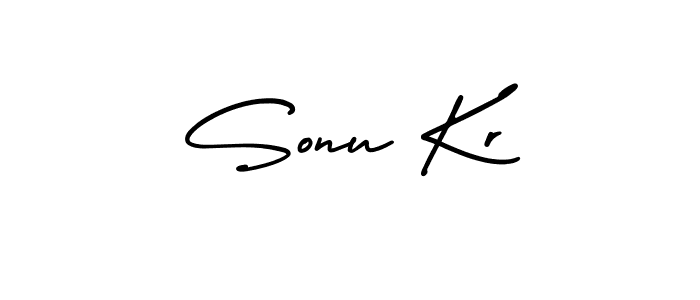 The best way (AmerikaSignatureDemo-Regular) to make a short signature is to pick only two or three words in your name. The name Sonu Kr include a total of six letters. For converting this name. Sonu Kr signature style 3 images and pictures png