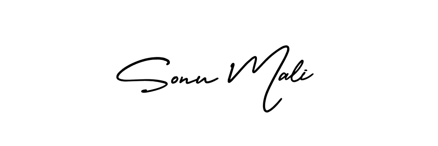 Make a beautiful signature design for name Sonu Mali. With this signature (AmerikaSignatureDemo-Regular) style, you can create a handwritten signature for free. Sonu Mali signature style 3 images and pictures png