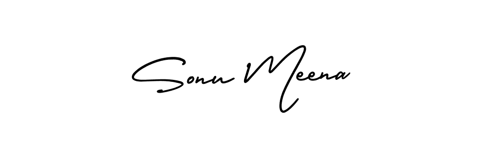 Use a signature maker to create a handwritten signature online. With this signature software, you can design (AmerikaSignatureDemo-Regular) your own signature for name Sonu Meena. Sonu Meena signature style 3 images and pictures png