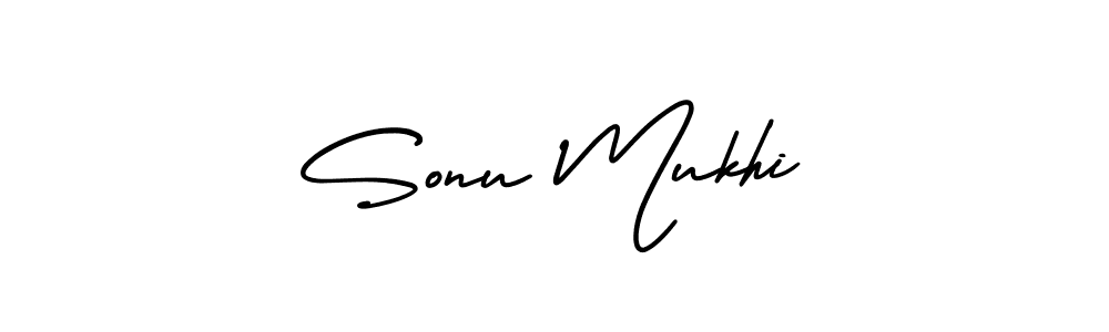 Create a beautiful signature design for name Sonu Mukhi. With this signature (AmerikaSignatureDemo-Regular) fonts, you can make a handwritten signature for free. Sonu Mukhi signature style 3 images and pictures png