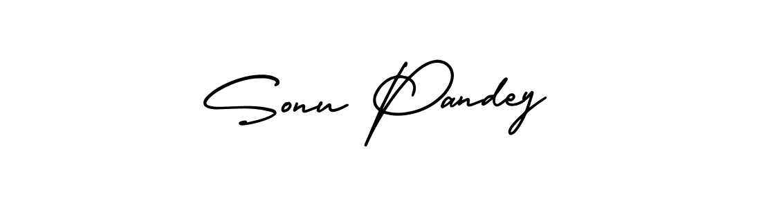 Use a signature maker to create a handwritten signature online. With this signature software, you can design (AmerikaSignatureDemo-Regular) your own signature for name Sonu Pandey. Sonu Pandey signature style 3 images and pictures png