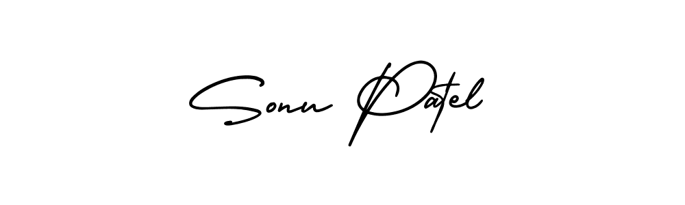 The best way (AmerikaSignatureDemo-Regular) to make a short signature is to pick only two or three words in your name. The name Sonu Patel include a total of six letters. For converting this name. Sonu Patel signature style 3 images and pictures png