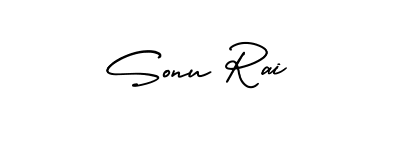 You should practise on your own different ways (AmerikaSignatureDemo-Regular) to write your name (Sonu Rai) in signature. don't let someone else do it for you. Sonu Rai signature style 3 images and pictures png