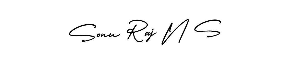 Sonu Raj N S stylish signature style. Best Handwritten Sign (AmerikaSignatureDemo-Regular) for my name. Handwritten Signature Collection Ideas for my name Sonu Raj N S. Sonu Raj N S signature style 3 images and pictures png