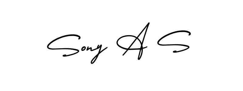 Make a beautiful signature design for name Sony A S. Use this online signature maker to create a handwritten signature for free. Sony A S signature style 3 images and pictures png