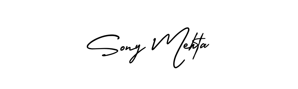 Design your own signature with our free online signature maker. With this signature software, you can create a handwritten (AmerikaSignatureDemo-Regular) signature for name Sony Mehta. Sony Mehta signature style 3 images and pictures png