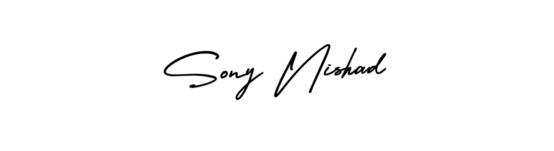 Make a beautiful signature design for name Sony Nishad. With this signature (AmerikaSignatureDemo-Regular) style, you can create a handwritten signature for free. Sony Nishad signature style 3 images and pictures png