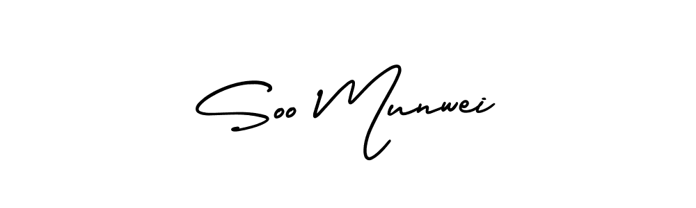 Soo Munwei stylish signature style. Best Handwritten Sign (AmerikaSignatureDemo-Regular) for my name. Handwritten Signature Collection Ideas for my name Soo Munwei. Soo Munwei signature style 3 images and pictures png