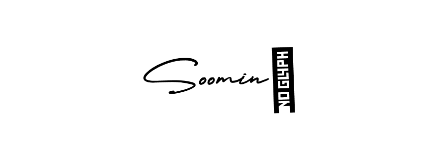 Also You can easily find your signature by using the search form. We will create Soomin♡ name handwritten signature images for you free of cost using AmerikaSignatureDemo-Regular sign style. Soomin♡ signature style 3 images and pictures png