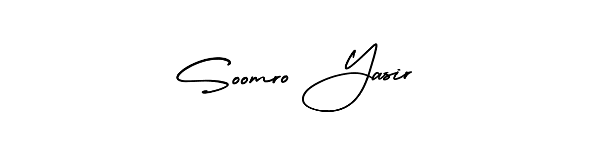 Similarly AmerikaSignatureDemo-Regular is the best handwritten signature design. Signature creator online .You can use it as an online autograph creator for name Soomro Yasir. Soomro Yasir signature style 3 images and pictures png