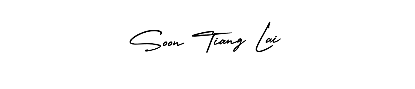 It looks lik you need a new signature style for name Soon Tiang Lai. Design unique handwritten (AmerikaSignatureDemo-Regular) signature with our free signature maker in just a few clicks. Soon Tiang Lai signature style 3 images and pictures png