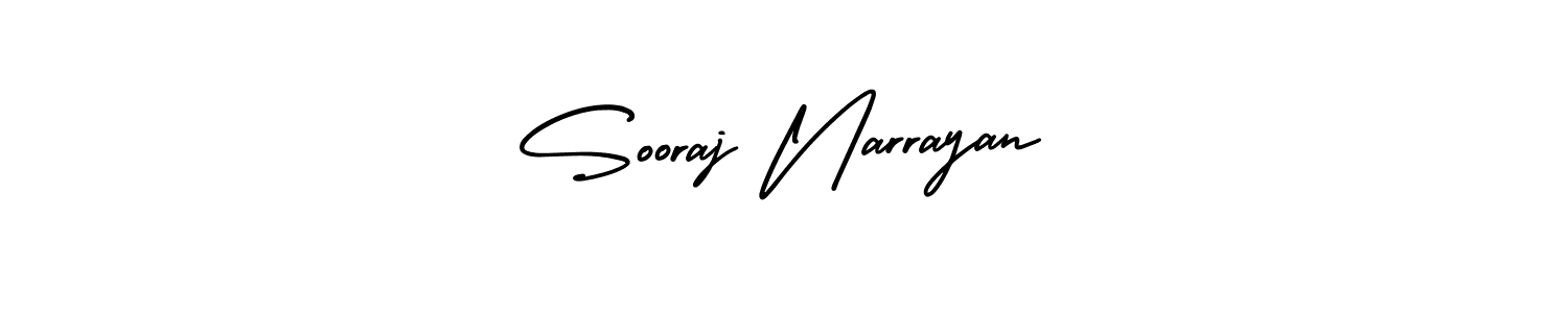 It looks lik you need a new signature style for name Sooraj Narrayan. Design unique handwritten (AmerikaSignatureDemo-Regular) signature with our free signature maker in just a few clicks. Sooraj Narrayan signature style 3 images and pictures png