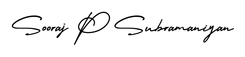 AmerikaSignatureDemo-Regular is a professional signature style that is perfect for those who want to add a touch of class to their signature. Get Sooraj P Subramaniyan name fancy signature for free. Sooraj P Subramaniyan signature style 3 images and pictures png