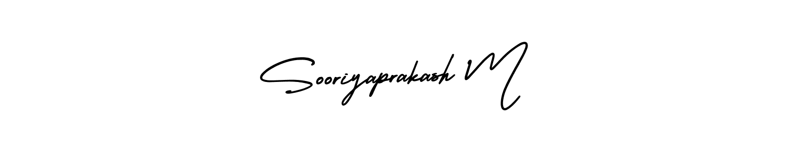 Make a short Sooriyaprakash M signature style. Manage your documents anywhere anytime using AmerikaSignatureDemo-Regular. Create and add eSignatures, submit forms, share and send files easily. Sooriyaprakash M signature style 3 images and pictures png
