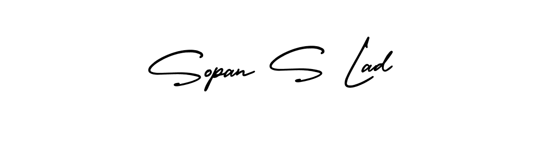 Use a signature maker to create a handwritten signature online. With this signature software, you can design (AmerikaSignatureDemo-Regular) your own signature for name Sopan S Lad. Sopan S Lad signature style 3 images and pictures png