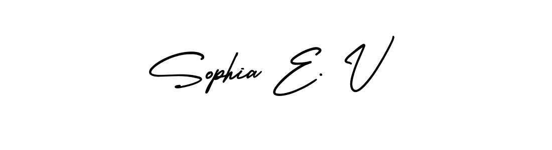 Use a signature maker to create a handwritten signature online. With this signature software, you can design (AmerikaSignatureDemo-Regular) your own signature for name Sophia E. V. Sophia E. V signature style 3 images and pictures png