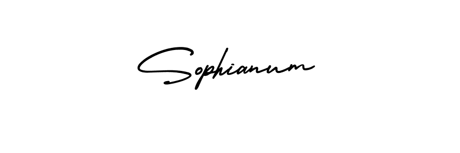 How to make Sophianum name signature. Use AmerikaSignatureDemo-Regular style for creating short signs online. This is the latest handwritten sign. Sophianum signature style 3 images and pictures png