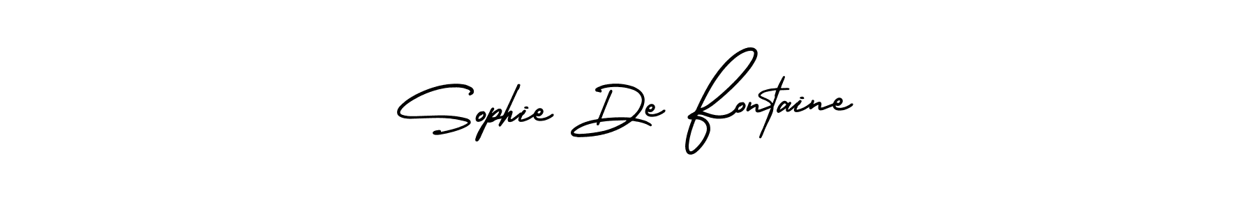 Sophie De Fontaine stylish signature style. Best Handwritten Sign (AmerikaSignatureDemo-Regular) for my name. Handwritten Signature Collection Ideas for my name Sophie De Fontaine. Sophie De Fontaine signature style 3 images and pictures png